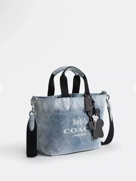 Coach Denim mini tour tote bag. - Picture 2 of 3